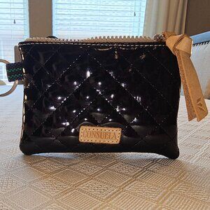 Consuela Quilted Patent Mini Coin/Key Pouch with Ring